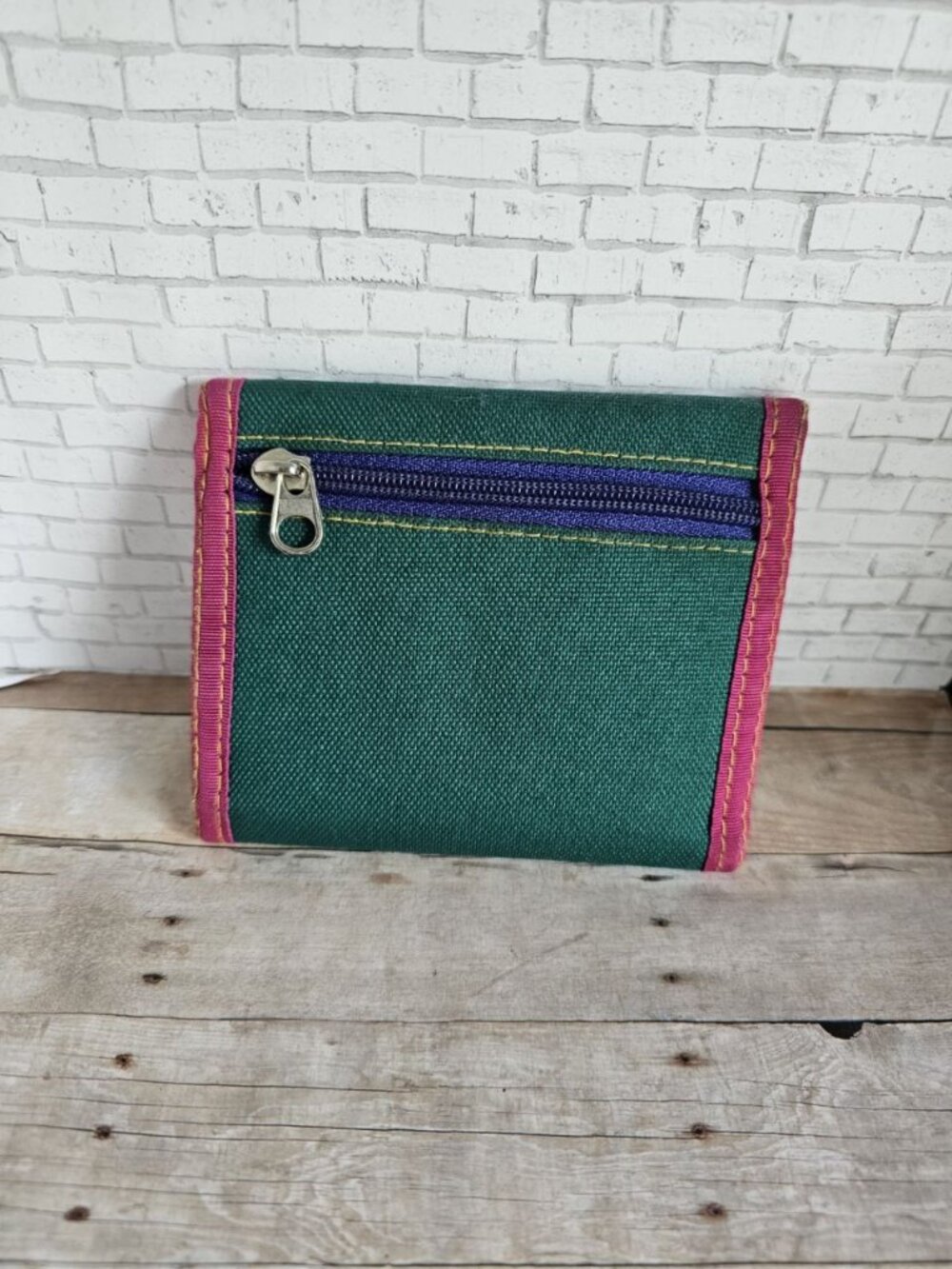 Esprit Unisex Y2K Floral Embroidered Canvas Bifold Wallet Archival Rare Bohemian - Picture 3 of 6